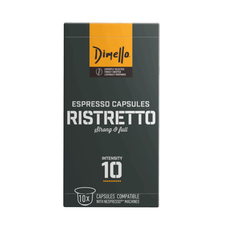 box2-3-RISTRETTO Dimello Espresso Capsules Ristretto 10x caps συμβατές Nespresso