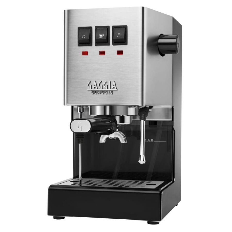 classic 3_4 fondo nero foto gommino_ok Gaggia Νew Classic Παραδοσιακή μηχανή καφέ espresso