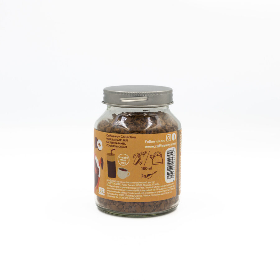 5201075011709 Vanilla-Hazelnut Instant - Δεξιά Coffeeway Στιγμιαίος Αρωματικός Vanilla - Hazelnut 50gr