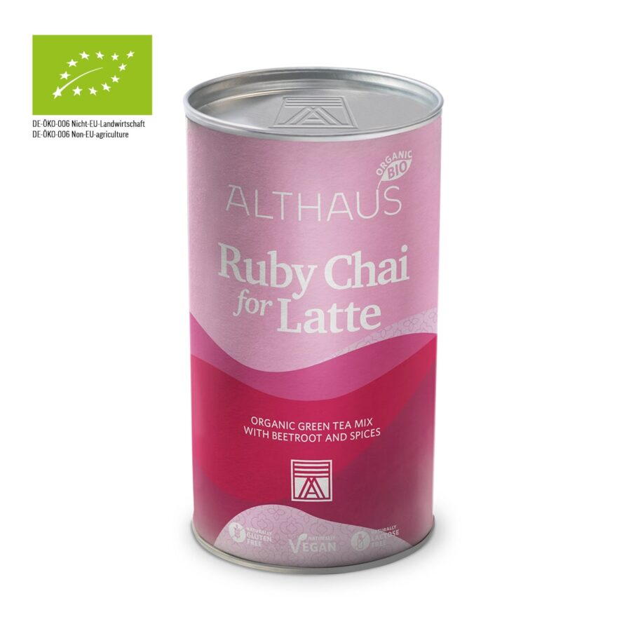 Althaus_Ruby-Chai-for-Latte-Packaging-1200x1200px-min_1920x1920 ALTHAUS RUBI for Latte Πράσινο Τσάι, Παντζάρι & Μπαχαρικά 300gr
