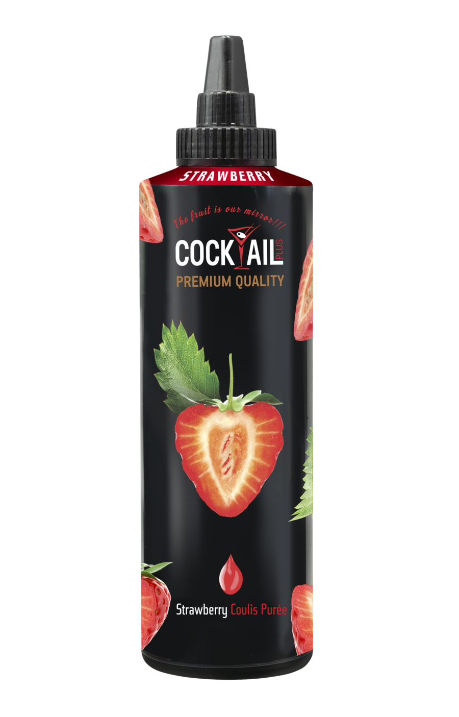 final STRAWBERRY FRONT compressed Πουρές Φράουλα Cocktail Plus 1000gr | Coulis Φράουλας για Cocktails & Ροφήματα